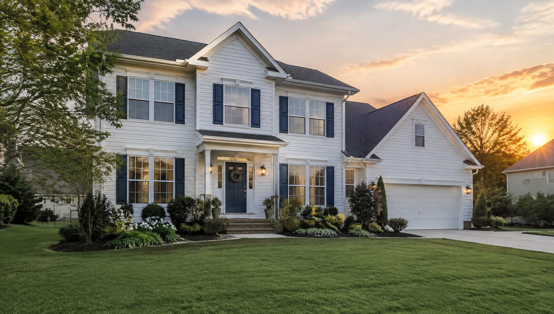 Freshly painted home exterior in Durham, NC by Four Seasons G.S Painting
